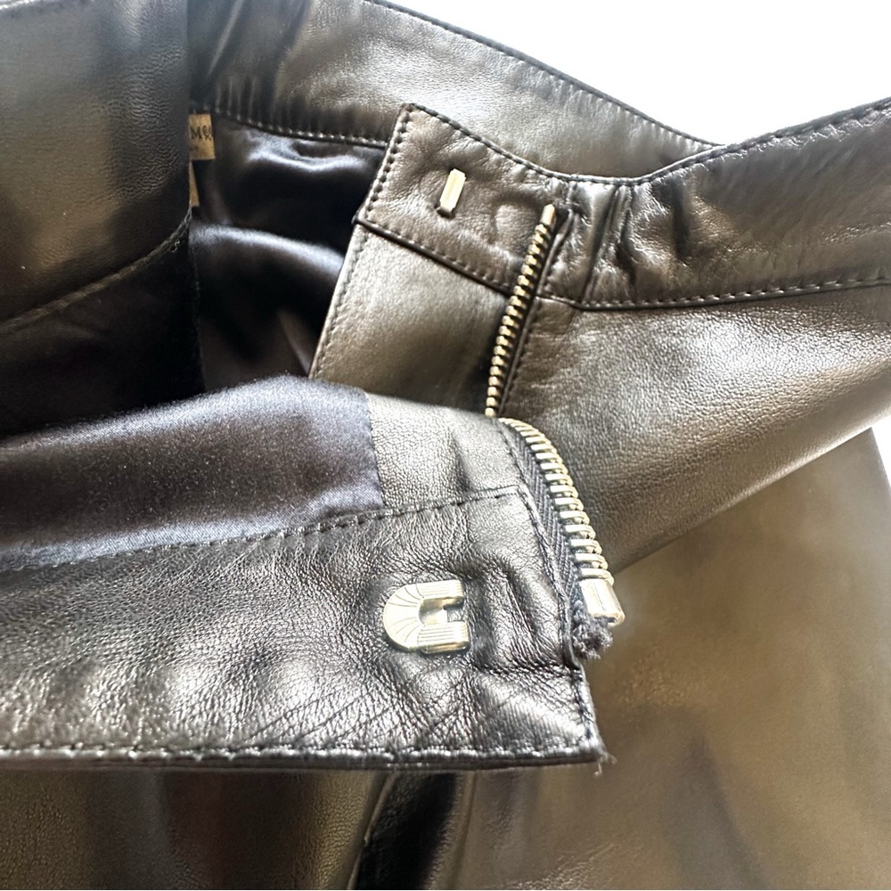 Alexander McQueen Black Leather Full Zipper Runway Trousers 2008 42/M - Picture 12 of 16